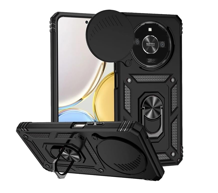 SkyTree Polycarbonate Honor X9B 5G, Robotic Sliding Camera Window Shock Proof Thunder Case, Dual Layer Hybrid Armor Back Cover Case With Kickstand For Honor X9B 5G - Black (B0CVV5XXF9) Amazon Price History, Amazon Price Tracker