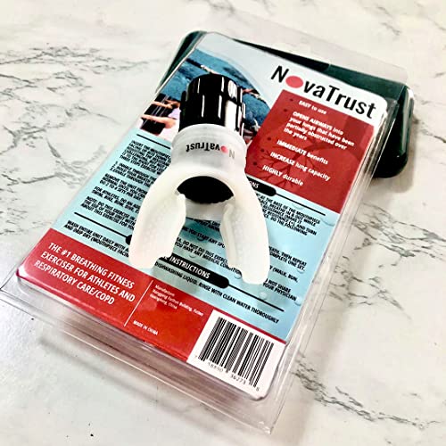 Novatrust - Lung Exerciser Expander Device - Deep Breathing Exercise Trainer - Respiratory Muscle Trainer- Easy To Use #TOP2