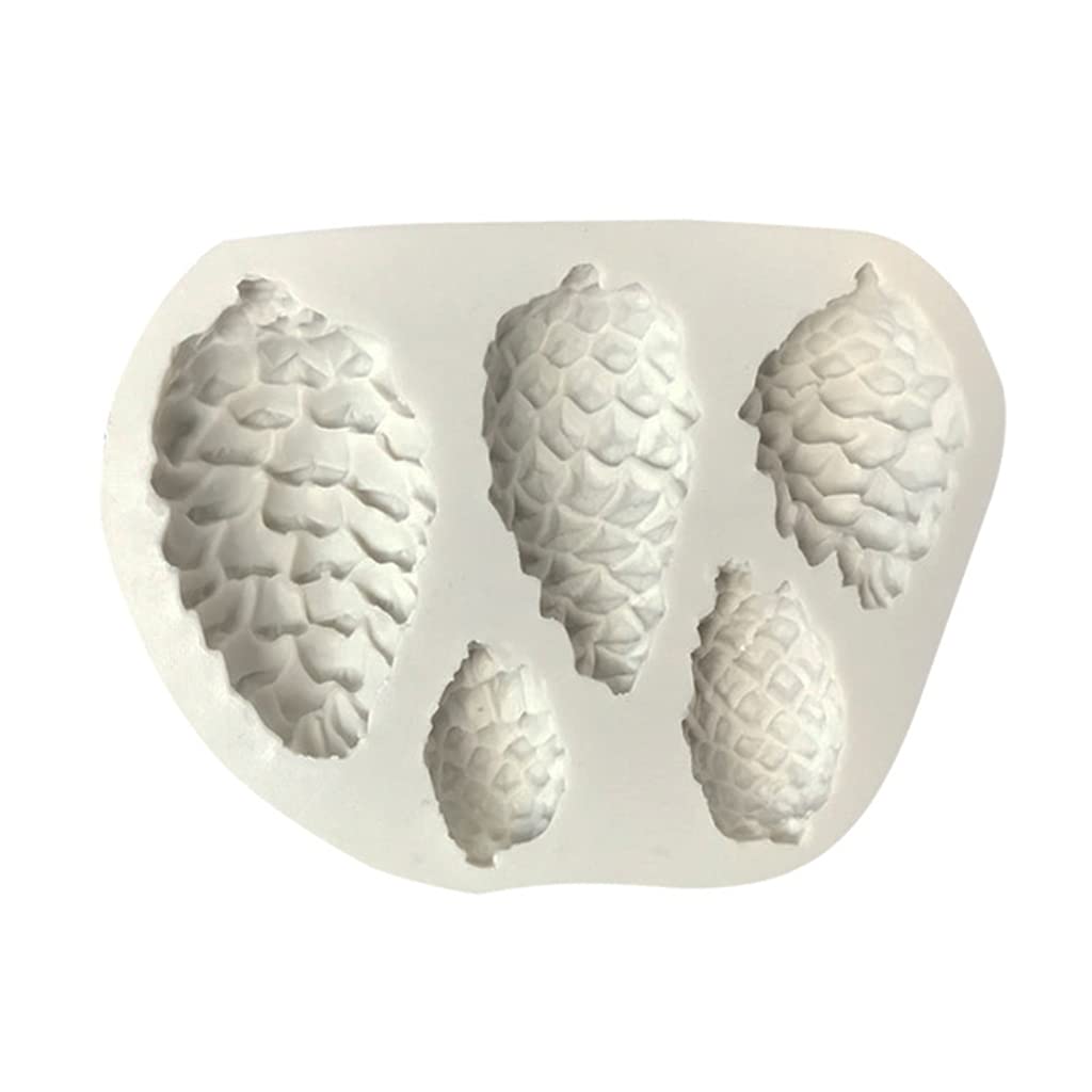 Elnwnnkc Silicone Fondant Mold Exquisite Pine Cones Chocolate Sugar Craft Mold Resin Sugarcraft Molds