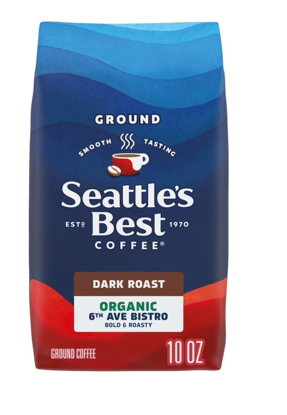 Seattle's Best Coffee Dark Roast Organic 6th Ave. Bistro 10 ounces (Pack of 2).