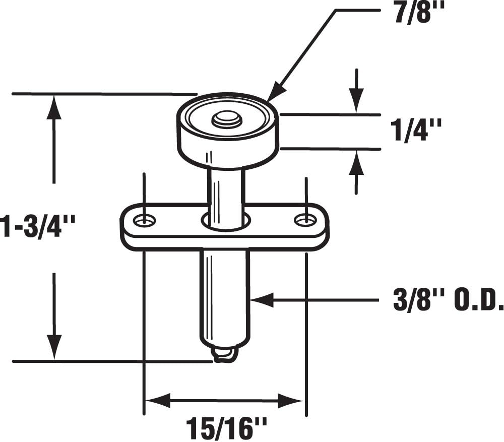 PRIMELINE N 6614 SelfAdjusting Spring Loaded Guide Wheel, 7/8 in Dia