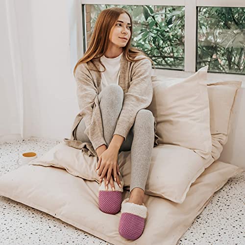 Image of ULTRAIDEAS Women's Breathable House Slippers with Memory Foam, Lightweight Cotton Blend Lining, Indoor Outdoor Slip On Design, Non Slip Rubber Sole for Bedroom, Machine Washable