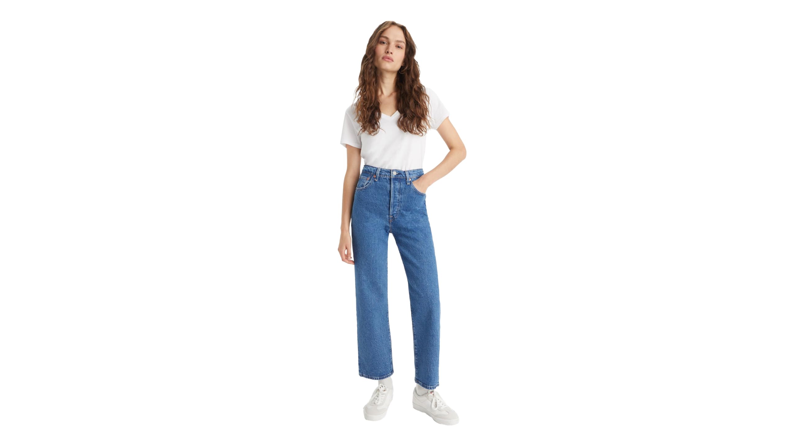 Ribcage Straight Jeans Kot Pantolon Kadın