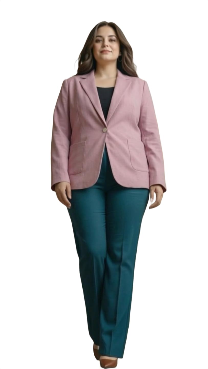 cadmon Women Lavender Blazer Jacket Casual Open Front Long Sleeve Lightweight Office Coat-picture-26