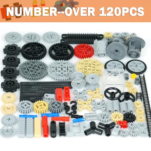 Image of MALEKO Technical Gears Axles Set, 120+PCS MOC Car Building Block Parts