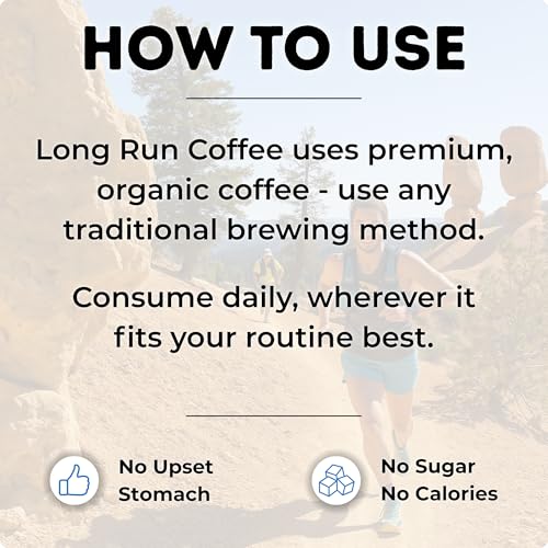 Image of Long Run Coffee - Hydrating Coffee with Electrolytes - All Natural Energy + Hydration + Recovery for Athletes - Stomach Friendly Electrolyte Coffee for Runners (5 lb, Banana Bread)