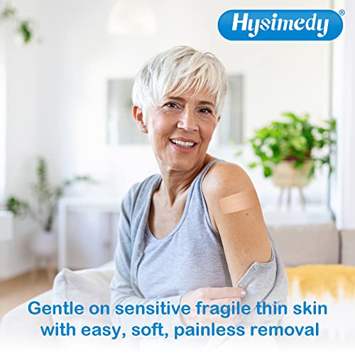 Hysimedy Silicone Bandages For Sensitive Skin - 1.63"X4"(40 Counts) One Size - Latex Free Non Allergenic Pain Free Removal Band Aids Large Size For Kids Adults Elderly #TOP2