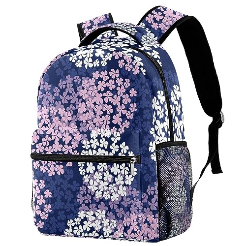 Sac à dos de voyage motif hortensia multicolore 40cm pour enfants