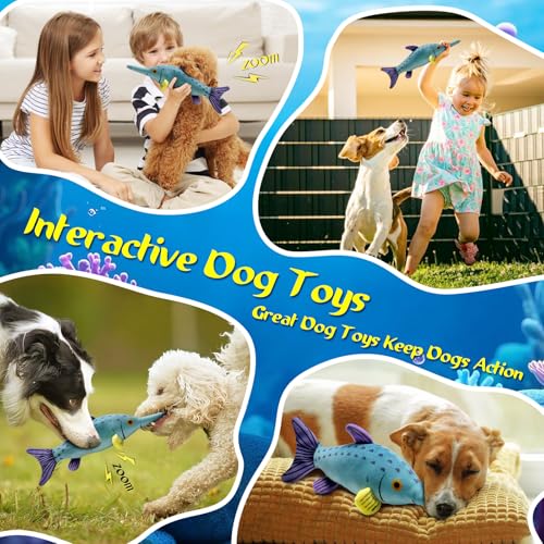Image of Fuufome Large Squeaky Dog Chew Toy, Ideal Dog Toys for Chewers, for Small and Medium Breed Puppies or Dogs