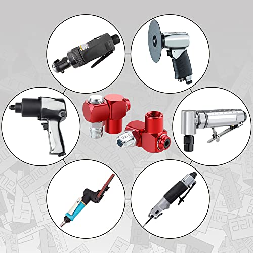 Hromee 1/4 Inch Npt 360 Degree Swivel Air Hose Connector, 1/4” Industrial Air Fittings And Pneumatic Tool Adapter 2 Pack #TOP5