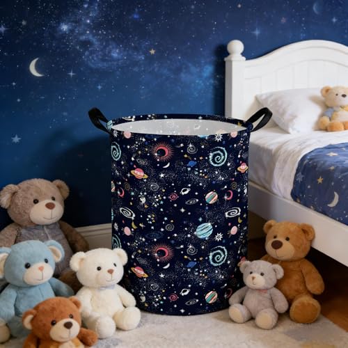 Image of Moon Laundry hamper,Kids Laundry Basket,Baby Nursery Hamper,Waterproof foldable laundry basket for boys and girls,toy storage box,Kid Room Decor(Moon)