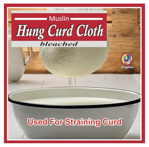 Image of JOrganics Muslin Hung Curd Cloth, Bleached Cotton, 1 x 1 Metre