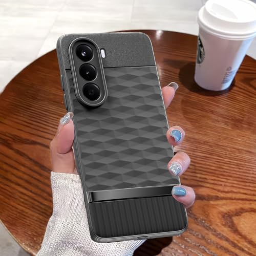Image of Pikkme Back Cover for OnePlus Nord CE 6 Lite 5G Camera Protection 3D Hexa Cube Design Silicone Protective Bumper Case (Black)