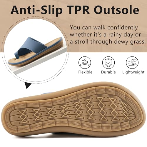 Image of Reimferce Summer Flat Sandals for Women: Comfortable Walking Dressy Slides for 2026 - Ladies Orthopedic Casual Shoes Indoor Outdoor