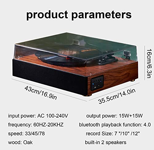 Tourne-Disque Vinyle Bluetooth Vintage Phonographe Tourne-Disque intégré 2 Haut-parleurs stéréo Platines 3 Vitesses avec… - Les Beatles, Paul McCartney, John Lennon, RIngo Starr, George Harrison Tourne-Disque Vinyle Bluetooth Vintage Phonographe Tourne-Disque intégré 2 Haut-parleurs stéréo Platines 3 Vitesses avec… – Image 8