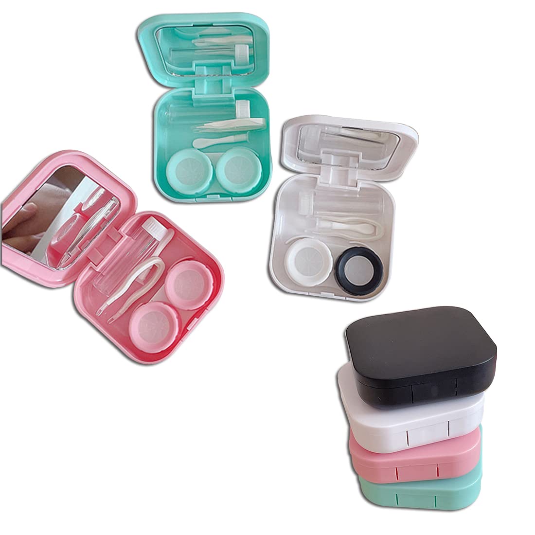 Soft Eye Contact Lens Case | Lens Box for Travel | Lens Case for Contact Lenses- (Pack of 1)
