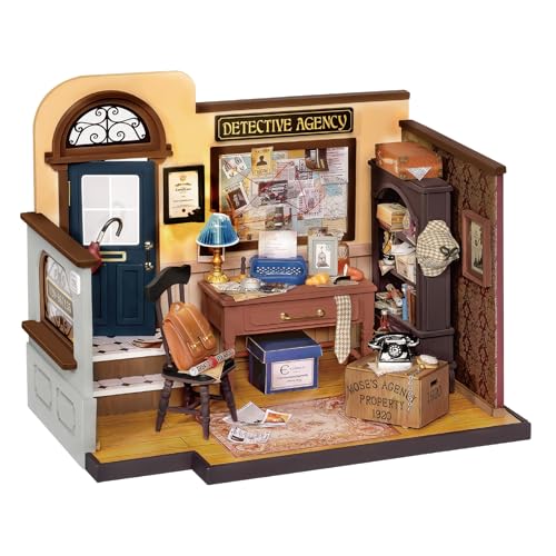 Maison miniature à faire soi-même agence de détective de Mose Rolife puzzle 3D bois adulte