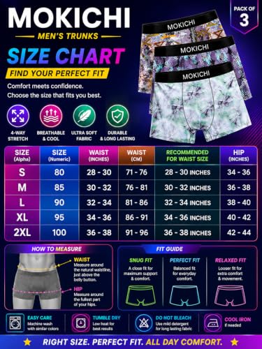 Image of Men's Printed Boxer Briefs | Comfortable Trunk-Style Innerwear with Elastic Waistband | Multicolor Pack of 3
