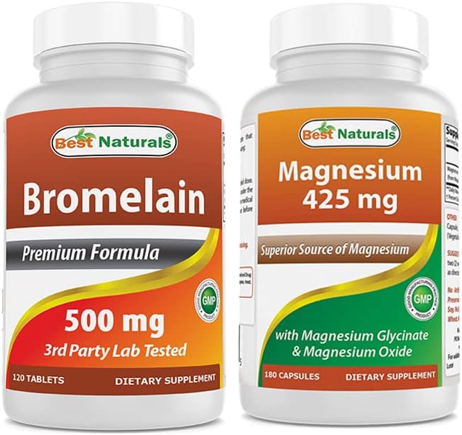 Bromelina 500 mg y glicinato de magnesio 425 mg
