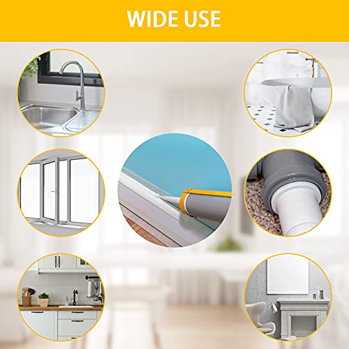 Caulking Tool Kit and Gun Achort Hand Caulking Gun for Bathroom Kitchen and Frames Manual Epoxy Applicator Gun 300ML Silicone with 4PCS Sealant Finishing Tool Grout Scraper Trimming Set - Afbeelding 8