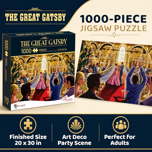 Image of 1000 Piece Puzzle | Puzzles for Adults & Kids | Stress Relief Puzzle Games for Focus and Memory, Gifts for Teenagers (The Great Gatsby)