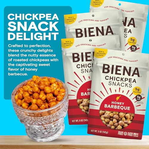 image for BIENA Chickpea Snacks - Crunchy Roasted Chickpeas - High Fiber Protein