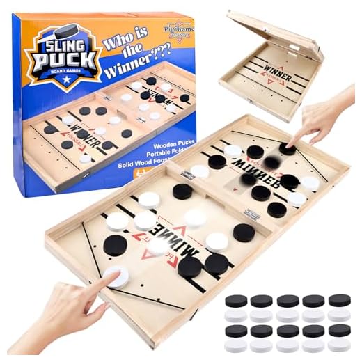 Juego De Mesa De Hockey, Juego RáPido De Disco De Honda, Juego De Hockey De Escritorio, Adecuado para La InteraccióN Entre Padres E Hijos, Actividades De ReunióN Familiar (Madera)