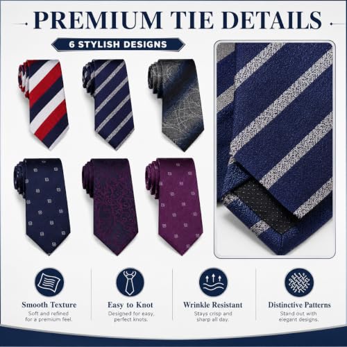 Image of WeiShang Neckties for Men, Classic Formal Tie