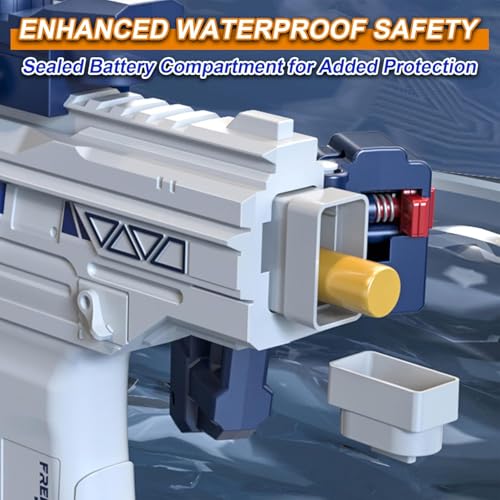 Image of Toyshine Uzi-SMG Electric Automatic Powerful Water Gun Toy with 30-35Ft Range | 500CC+60CC Large Capacity | Rechargeable | High Pressure Mechanism for Kids Holi Party and Outdoor Water Fun