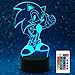 AIRUEEK Sonic Hedgehog Spielzeug 3D nachtlicht -16 Farbvariationen LED Illusion Lampe Schlafzimmer Dekor Beleuchtung/Sonic Figur Lampe Geburtstags Geschenke für Männer, Vatertagsgeschenk Lampe,Dimmbare günstig Kaufen-AIRUEEK Sonic Hedgehog Spielzeug 3D nachtlicht -16 Farbvariationen LED Illusion Lampe Schlafzimmer Dekor Beleuchtung/Sonic Figur Lampe Geburtstags Geschenke für Männer, Vatertagsgeschenk