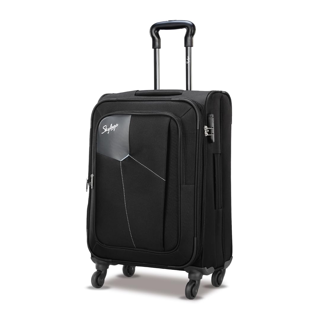 Skybags Polyester Soft 57 Cms Luggage- Suitcase(Strubw57Eblk_Black)