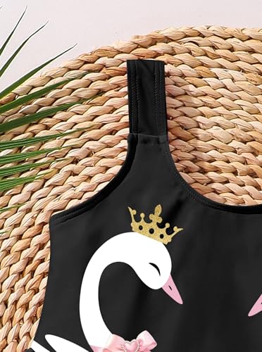 Little Girls One Piece Swimsuits Ruffle One Shoulder Bathing Suit Summer Beach Swimwear4