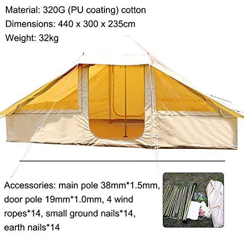 Carpa Pirámide Familiar de Algodón 320G para Camping miniatura 3
