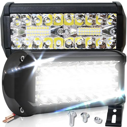 Retoo Faro Trabajo LED, Exterior Foco 120 W 40 LED 12 V Superbrillantes, Faros Auxiliares De Moto, Focos Led Trabajo Tractor Impermeable Luz, Spotlights Faros, Lámparas De Conducción Para Off Road