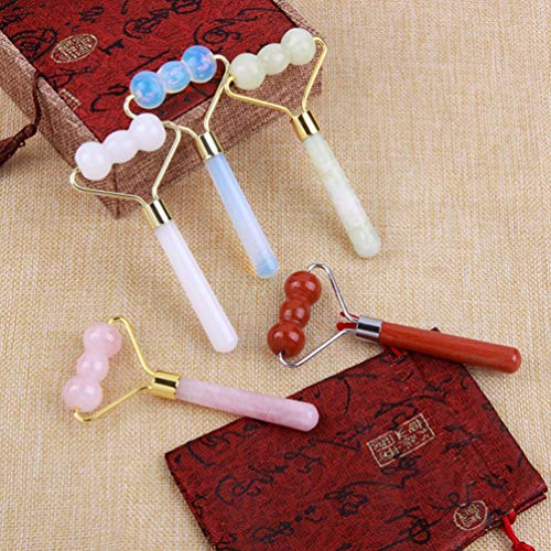 Massageador de Jade Gua Sha da Healifty, massageador de cuidados com a pele para modelar os olhos, n