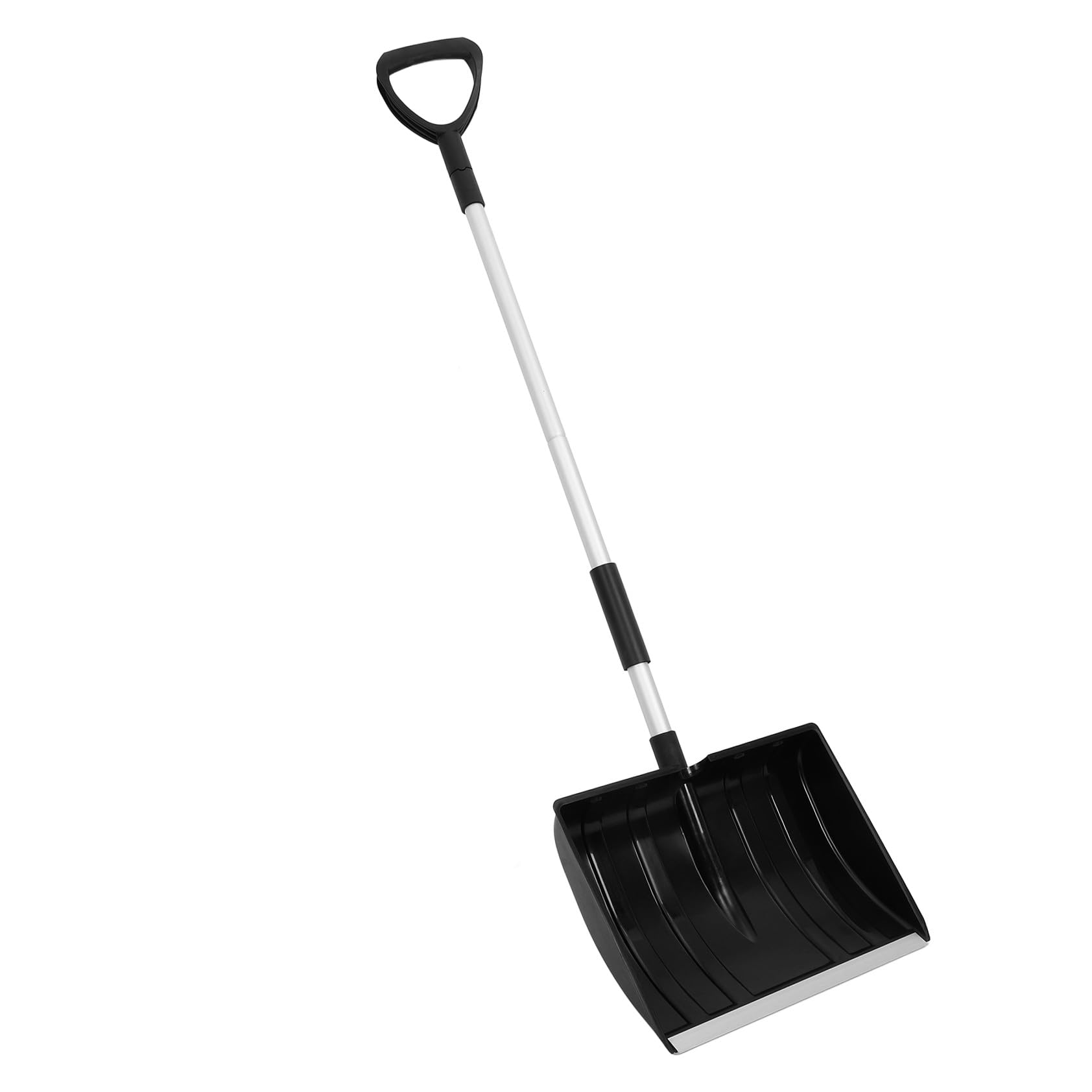 HANABASS Snow Scoop With Aluminum Handle Portable Long Handle Snow Shovels Snow Pusher Heavy Duty Detachable Snow Scoop Remover Tool For Garden Home Garage Farm 41CM