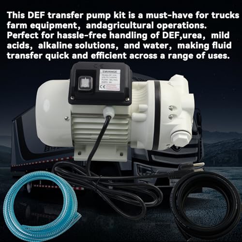 Image of SWANGE 10GPM DEF Transfer Pump Kit, 110V 550W Self-Priming, w /DEF Nozzle, for Truck Tractor Farm Urea /DEF Fluid Transfer Solution