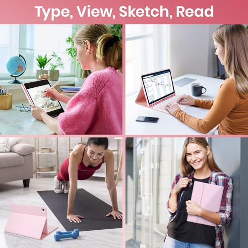 Teclado Bluetooth inalámbrico desmontable para Samsung A11+ Plus rosa 2