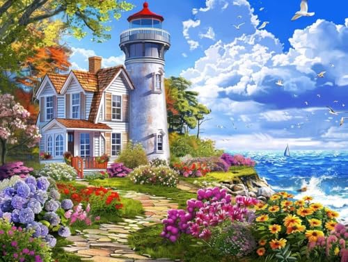 Broderie diamond complet kit phare 5D pour une décoration murale cristal