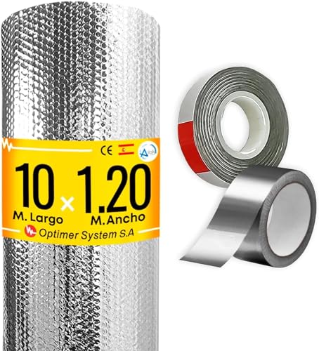 Optimer System - Aislante Termico reduce el Frio y el Calor - Panel Reflectante Radiador Retiene el...