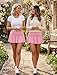 Avidlove Sexy Mini Skirt for Women Solid Ruffle Lingerie Skirt Short Skirts Light Pink