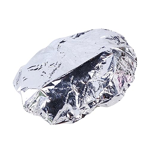 PATKAW 10 Piezas gorro térmico para el cabello titular de pelo tapa sartenes secadora de capota gorro de pelo de papel de aluminio cortes de cabello gorro calentado Silver