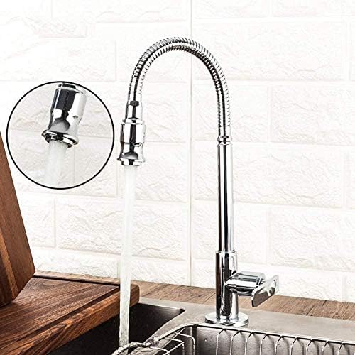 TLLCHYL Grifos de Cocina Grifo de Cocina Grifos de Cocina Flexibles Grifo de Cocina Extensible Grifo de Cocina de un Solo Orificio Mezclador Giratorio de 360 ​​​​Grados