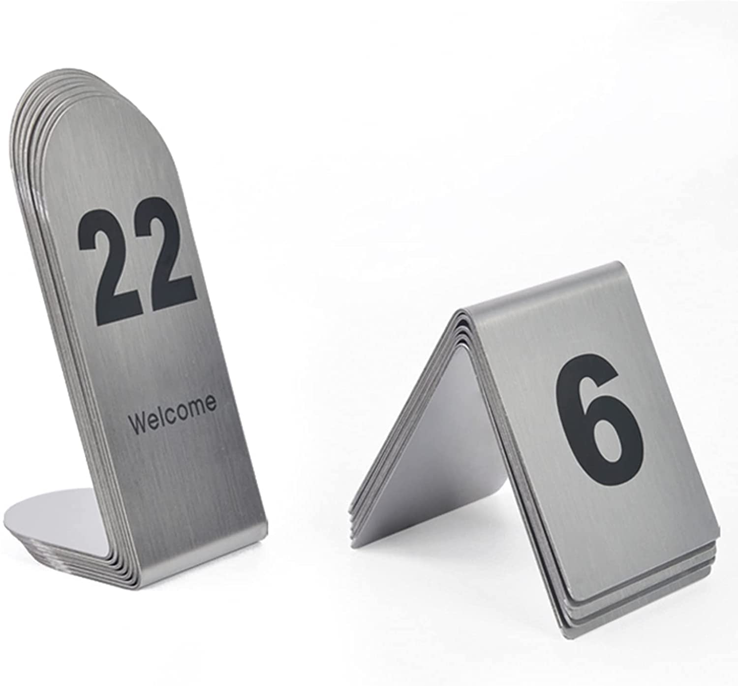 Numéros de table stables en inox pour éviter la confusion lors de vos mariages