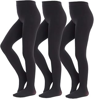 Ballet Tights 3 Pairs Footed Girls Tights for Ballet Dance School Age 4-12