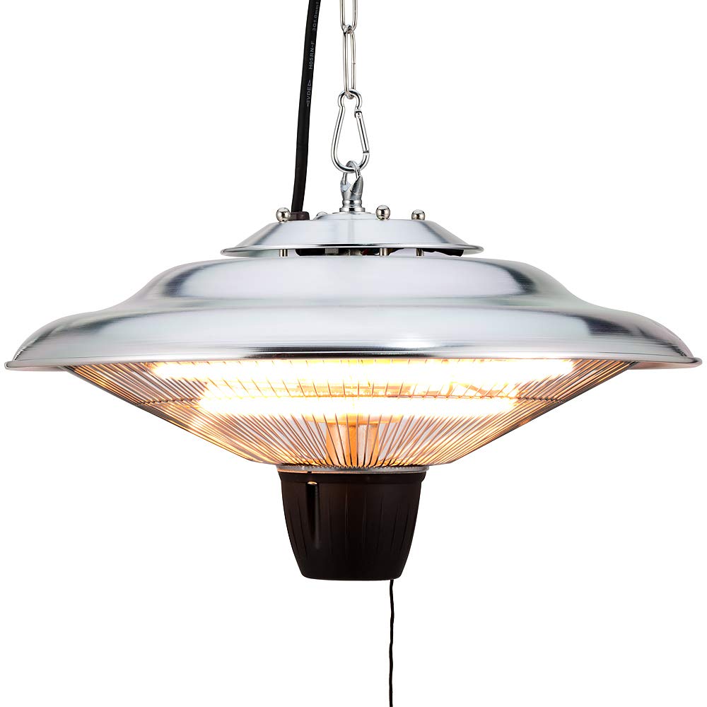 Monzana Stufa a Infrarossi 1500W IP24 Lampada da Soffitto Alogena