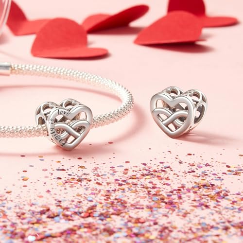 Colgante de corazón perpetuo plata 925 joya sentimental para mujer 4