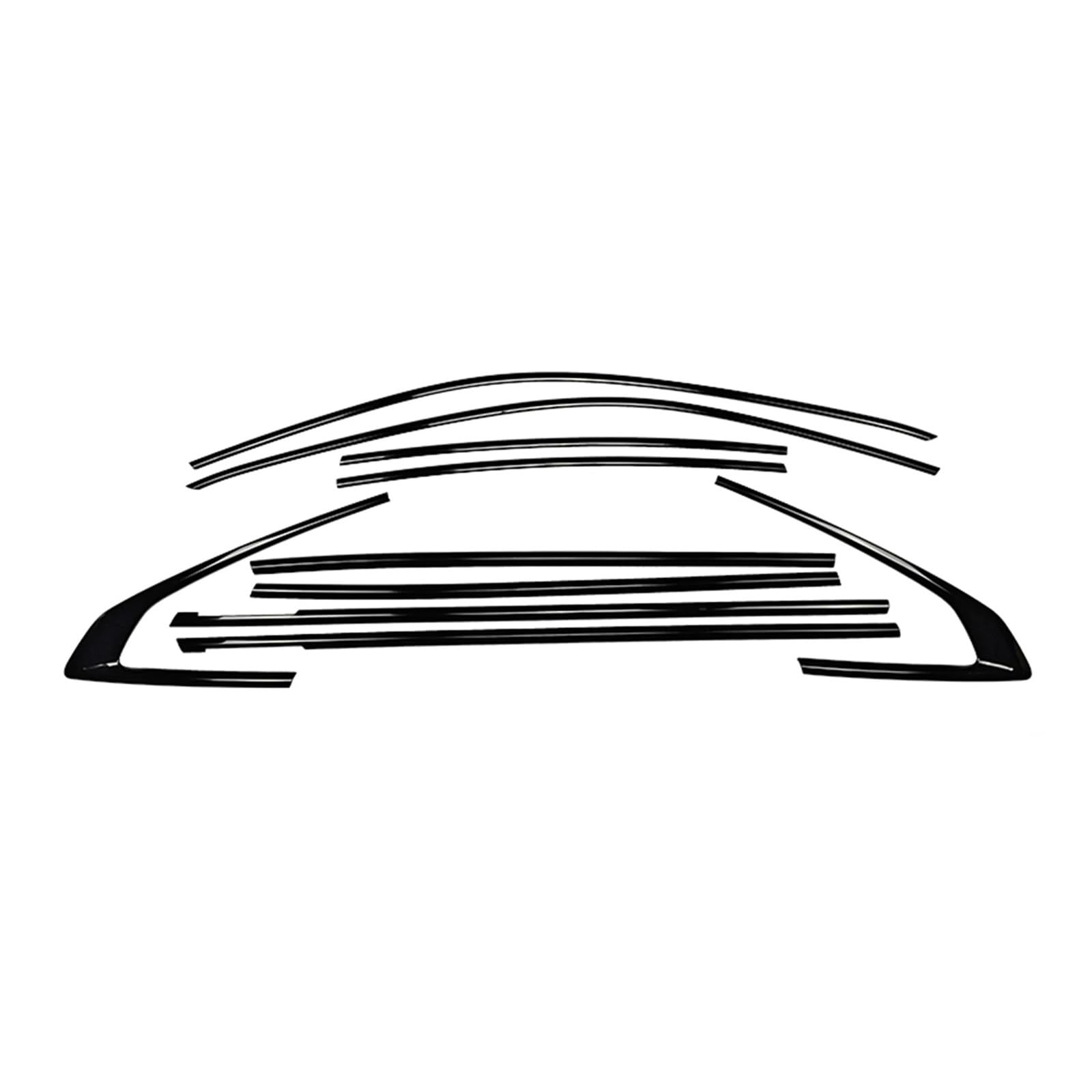 Rubber Seal Weather Stripping for VW CC for ARTEON 2019-2024 Exterior Door Window Strip Molding Trim Seal Styling Decorative Weatherstrip Gloss Black