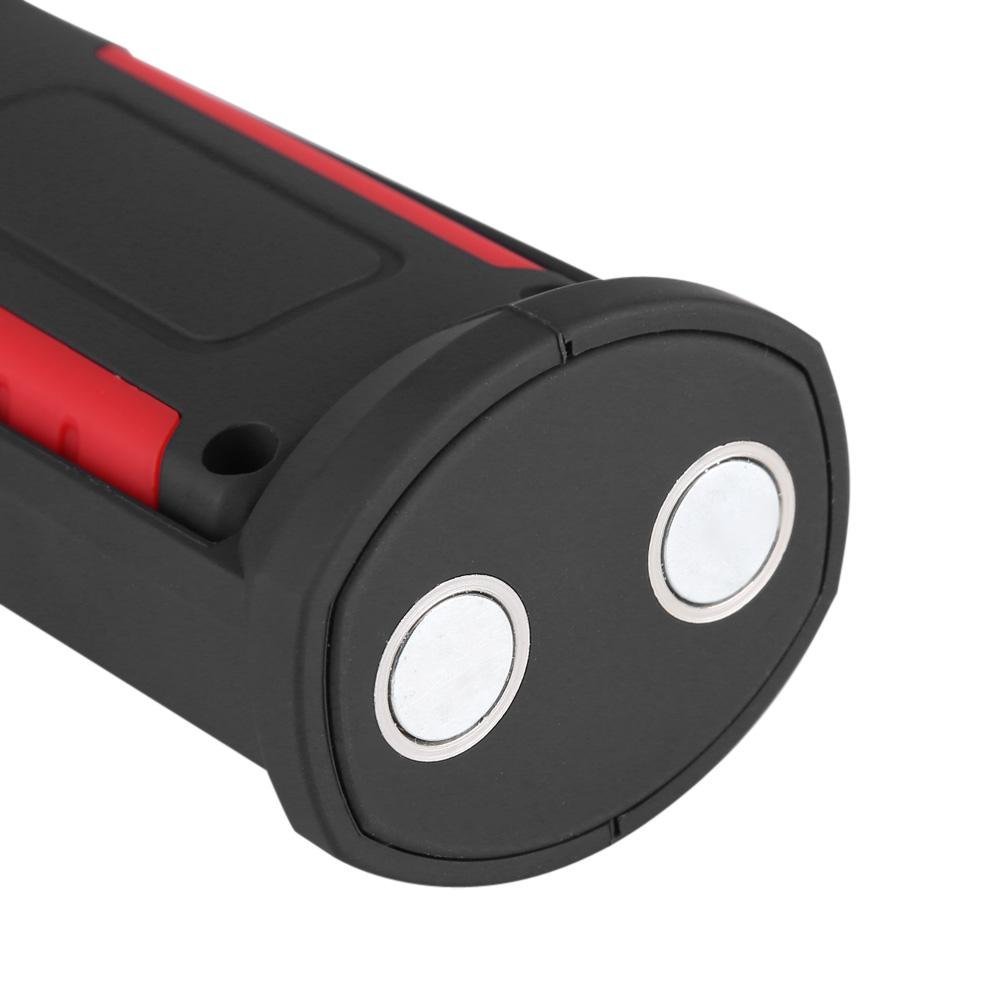 Lampade di Ispezione da Lavoro Ricaricabile USB Torcia Lanterne LED COB Luce di Lavoro Lanterne Torcia Campeggio Esterno Lampada con Rotonda Tenda con Supporto Magnetico 180 Gradi di Rotazione (rosso)