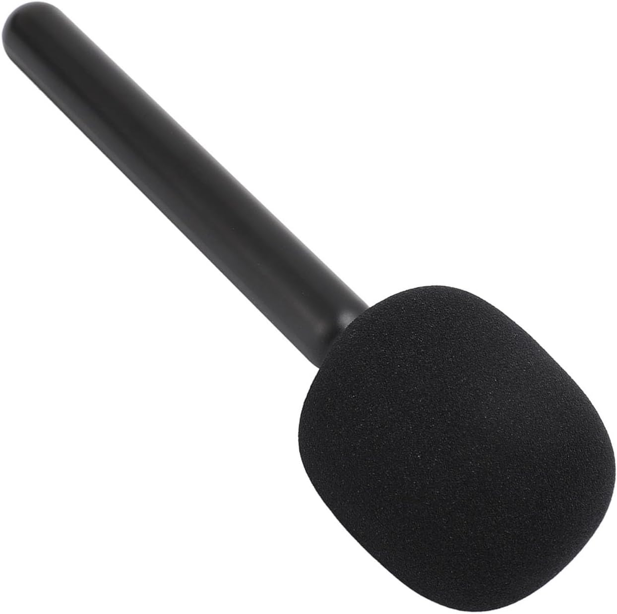 Wireless Mic Handheld Adapter Wide Compatibility Interview Microphone Handle for Wireless GO II, for Speeches, ABS Black